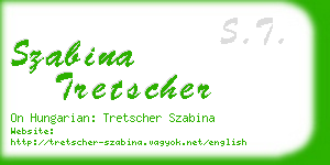 szabina tretscher business card